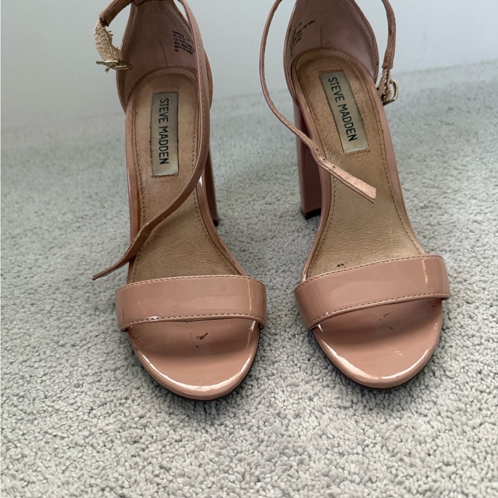 Steve Madden Carrson Blush Patten Leather Stiletto Heels